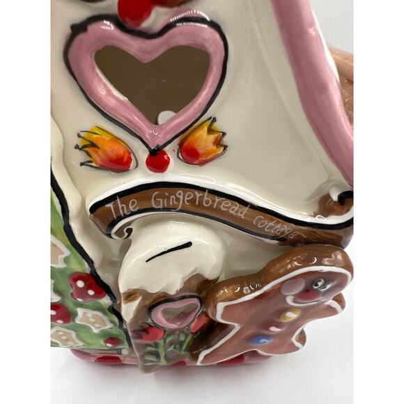 The Gingerbread cottage tea light candle holder Blue Sky Heather Goldmine. NWT - Picture 2 of 12